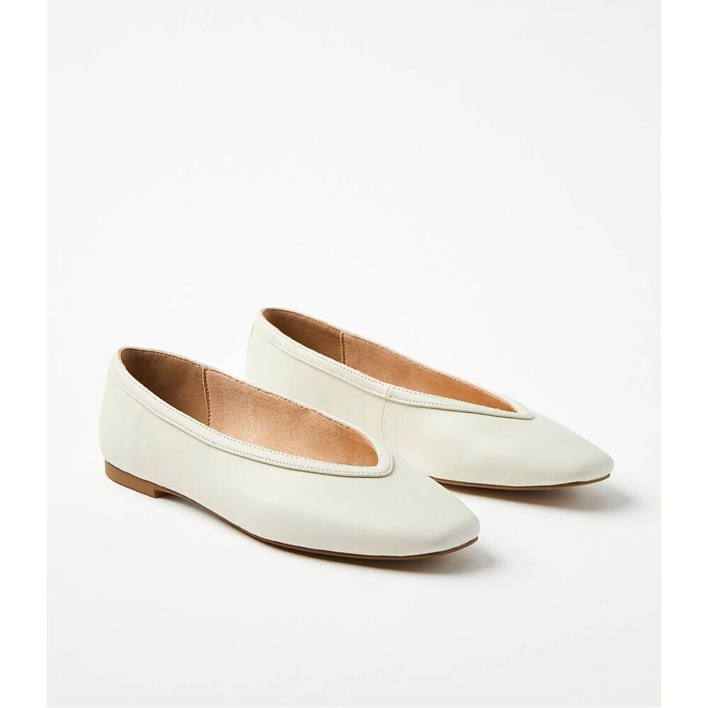 Loft‎ High Vamp Flats 9.5 Off White Cream